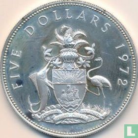 Bahamas 5 dollars 1972 - Image 1