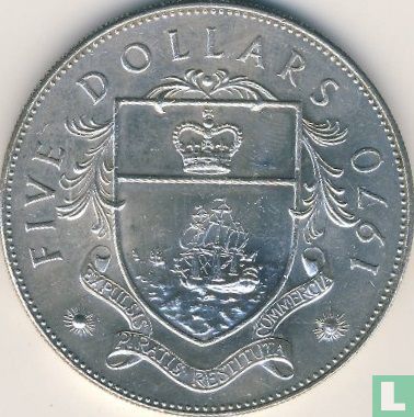 Bahama's 5 dollars 1970 - Afbeelding 1