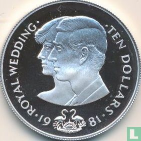 Bahama's 10 dollars 1981 (PROOF) "Royal Wedding of Prince Charles and Lady Diana" - Afbeelding 1
