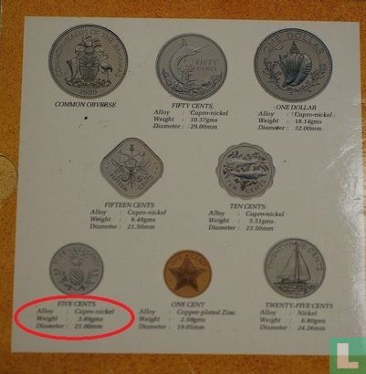Bahama's 5 cents 2005 - Afbeelding 3