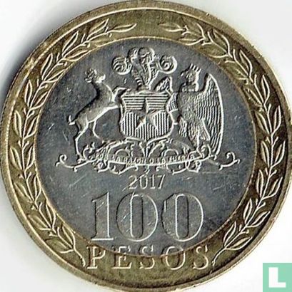 Chile 100 pesos 2017 - Image 1