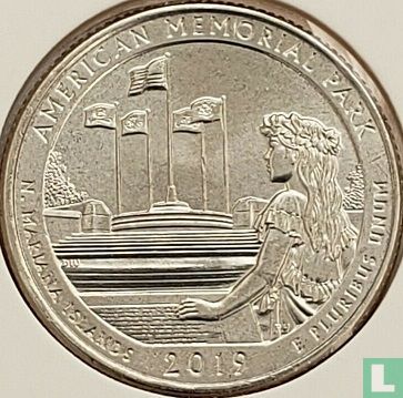 États-Unis ¼ dollar 2019 (D) "American Memorial Park - Northern Mariana Islands" - Image 1