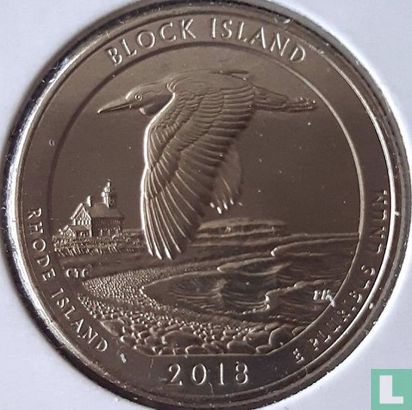 Verenigde Staten ¼ dollar 2018 (P) "Block Island" - Afbeelding 1