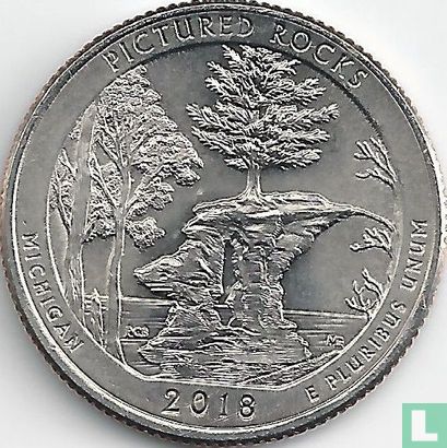 United States ¼ dollar 2018 (P) "Pictured Rocks" - Image 1