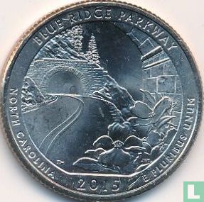 Verenigde Staten ¼ dollar 2015 (P) "Blue Ridge Parkway" - Afbeelding 1