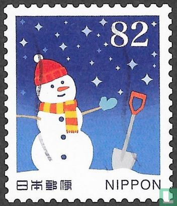 timbres de voeux hiver