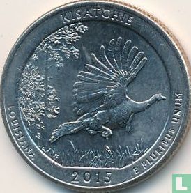 United States ¼ dollar 2015 (D) "Kisatchie national forest" - Image 1