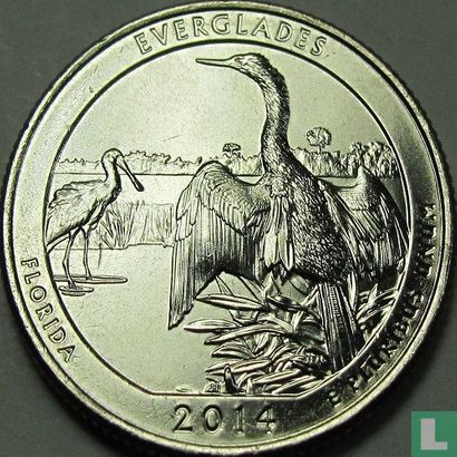 United States ¼ dollar 2014 (S) "Everglades national park - Florida" - Image 1