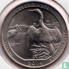 Verenigde Staten ¼ dollar 2014 (D) "Everglades national park - Florida" - Afbeelding 1