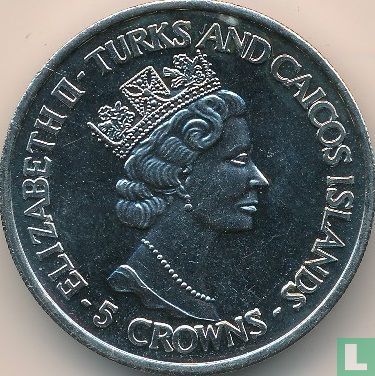 Turks and Caicos Islands 5 crowns 1993 "1994 Football World Cup - England winners" - Image 2