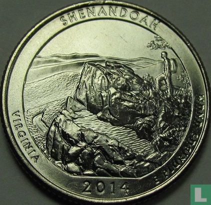 Vereinigte Staaten ¼ Dollar 2014 (S) "Shenandoah national park - Virginia" - Bild 1