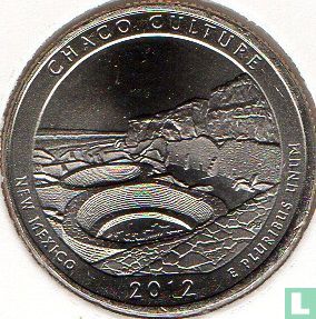 États-Unis ¼ dollar 2012 (P) "Chaco Culture national historical park - New Mexico" - Image 1