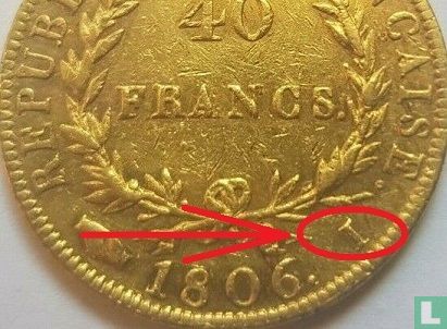 Frankrijk 40 francs 1806 (I) - Afbeelding 3