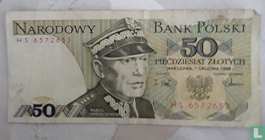 Narodowy Bank Poland 50 Piedziesiat Zlotych 1966-1995 - Afbeelding 1