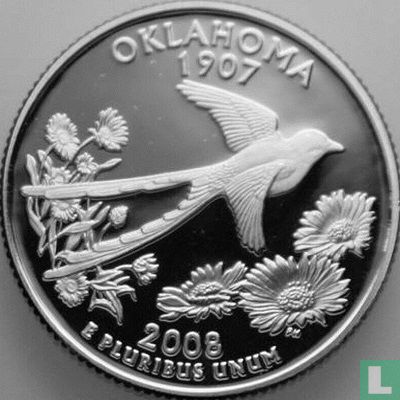 United States ¼ dollar 2008 (PROOF - copper-nickel clad copper) "Oklahoma" - Image 1