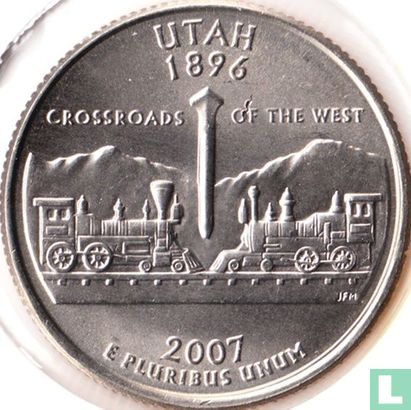 United States ¼ dollar 2007 (D) "Utah" - Image 1
