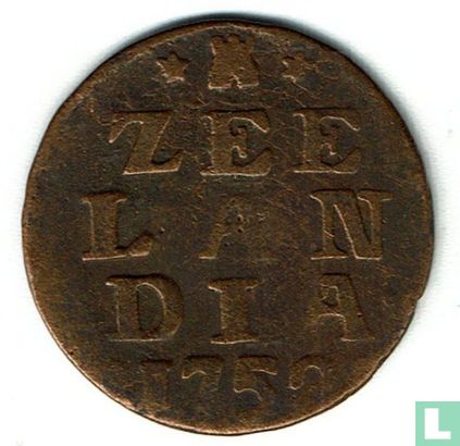 Zeeland 1 duit 1752 - Image 1