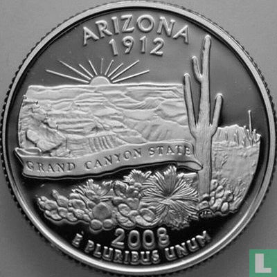United States ¼ dollar 2008 (PROOF - copper-nickel clad copper) "Arizona" - Image 1