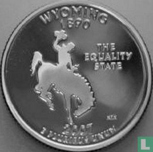 United States ¼ dollar 2007 (PROOF - copper-nickel clad copper) "Wyoming" - Image 1