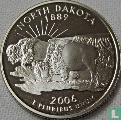United States ¼ dollar 2006 (PROOF - copper-nickel clad copper) "North Dakota" - Image 1
