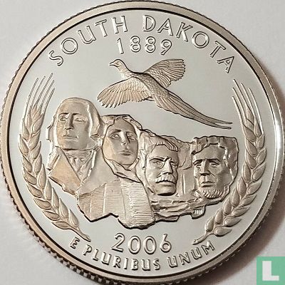 United States ¼ dollar 2006 (PROOF - copper-nickel clad copper) "South Dakota" - Image 1