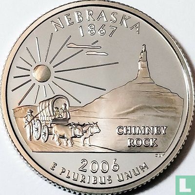 United States ¼ dollar 2006 (PROOF - copper-nickel clad copper) "Nebraska" - Image 1