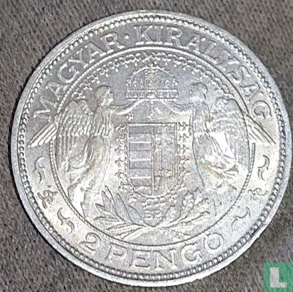 Hongrie 2 pengö 1938  - Image 2