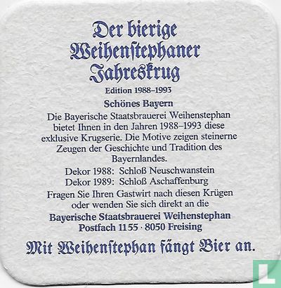 Der bierige Weihenstephaner Jahreskrug 1988-1993 - Afbeelding 1