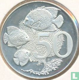 Cayman Islands 50 cents 1975 (PROOF) - Image 2