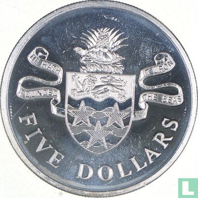 Cayman Islands 5 dollars 1973 (PROOF) - Image 2