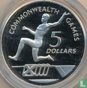 Kaaimaneilanden 5 dollars 1986 (PROOF) "Commonwealth Games in Edinburgh" - Afbeelding 2
