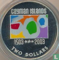 Cayman Islands 2 dollars 2003 (PROOF) "500th anniversary Christopher Columbus first recorded sighting of the Cayman Islands" - Image 2