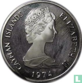 Cayman Islands 5 dollars 1974 (PROOF) - Image 1