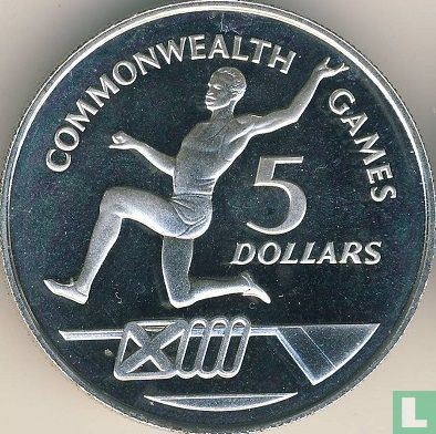 Kaimaninseln 5 Dollar 1986 "Commonwealth Games in Edinburgh" - Bild 2