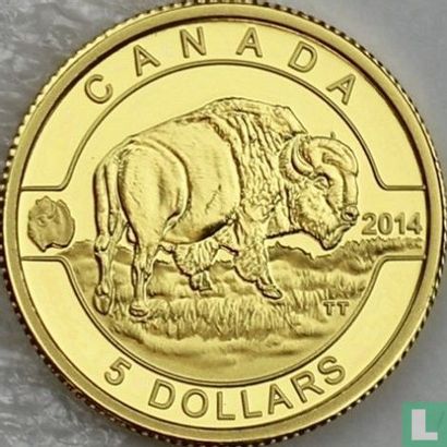 Canada 5 dollars 2014 (PROOF) "Bison" - Afbeelding 1