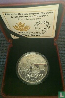 Canada 15 dollars 2014 (PROOF) "Exploring Canada - The gold rush" - Image 3