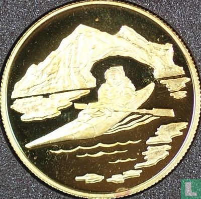 Canada 100 dollars 1980 (PROOF) "Arctic territories" - Image 2