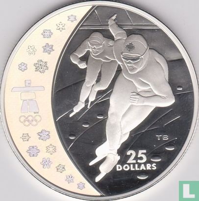 Canada 25 dollars 2009 (PROOF) "2010 Winter Olympics - Vancouver - Speed skating" - Image 2