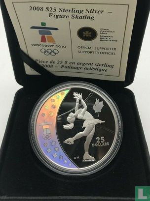 Canada 25 dollars 2008 (PROOF) "2010 Winter Olympics in Vancouver - Figure skating" - Image 3