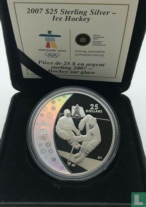 Canada 25 dollars 2007 (PROOF) "2010 Winter Olympics in Vancouver - Ice hockey" - Image 3