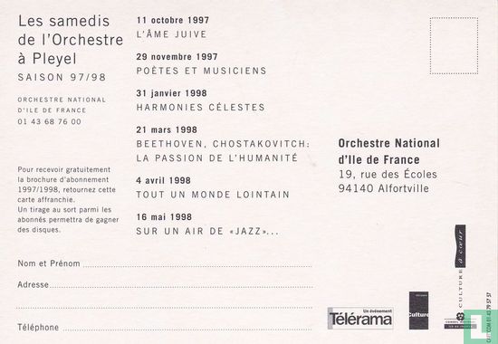 Orchestre National d'Ile de France - Saison 97/98 - Bild 2