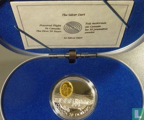 Canada 20 dollars 1991 (PROOF) "Silver Dart" - Image 3