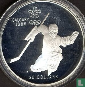Kanada 20 Dollar 1986 (PP) "1988 Winter Olympics in Calgary - Ice hockey" - Bild 2