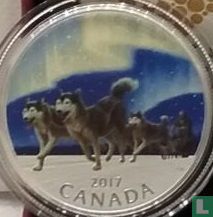 Canada 10 dollars 2017 (PROOF) "Dog sledding under the northern lights" - Image 1