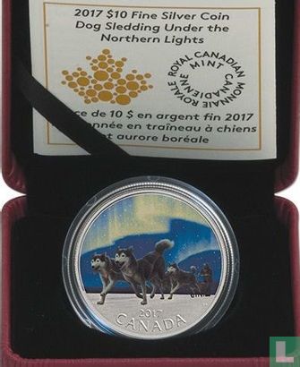 Canada 10 dollars 2017 (PROOF) "Dog sledding under the northern lights" - Image 3