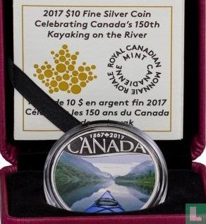 Canada 10 dollars 2017 (PROOF) "150th anniversary of the Canadian Confederation - Kayaking on the river" - Afbeelding 3