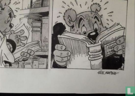 Mr. Bommel and the digital drink, strip 1+ 2, sketch, Dick Matena - Image 3