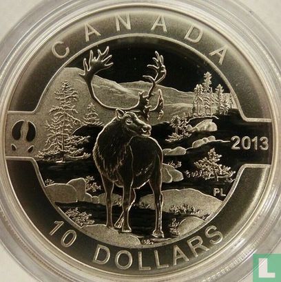 Canada 10 dollars 2013 (PROOF - colourless) "Caribou" - Image 1