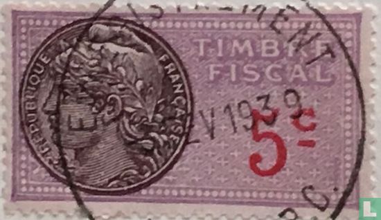 France timbre fiscal - Daussy 1936 (0,05F)