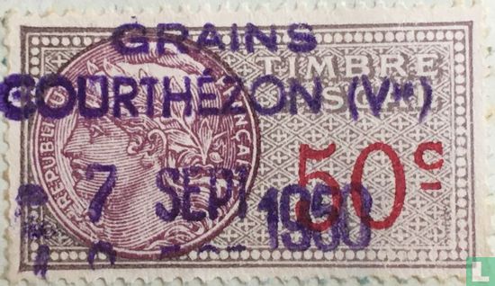 France timbre fiscal - Daussy 1936 (0,50F) lilas